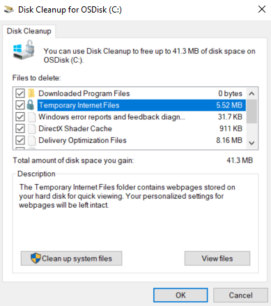 how to run a disk cleanup